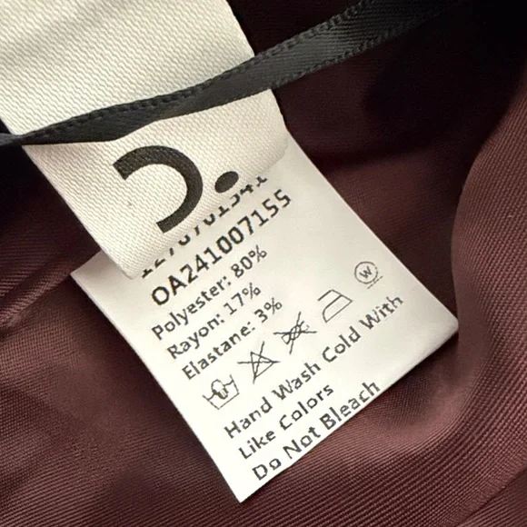 Commense Retro Belted Zipper Skirt chocolate brown faux wrap asymmetric XS nwt - Picture 8 of 8